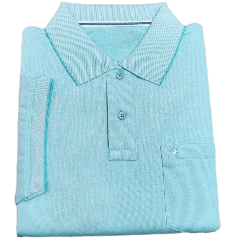 Cyan Self Design Tshirt