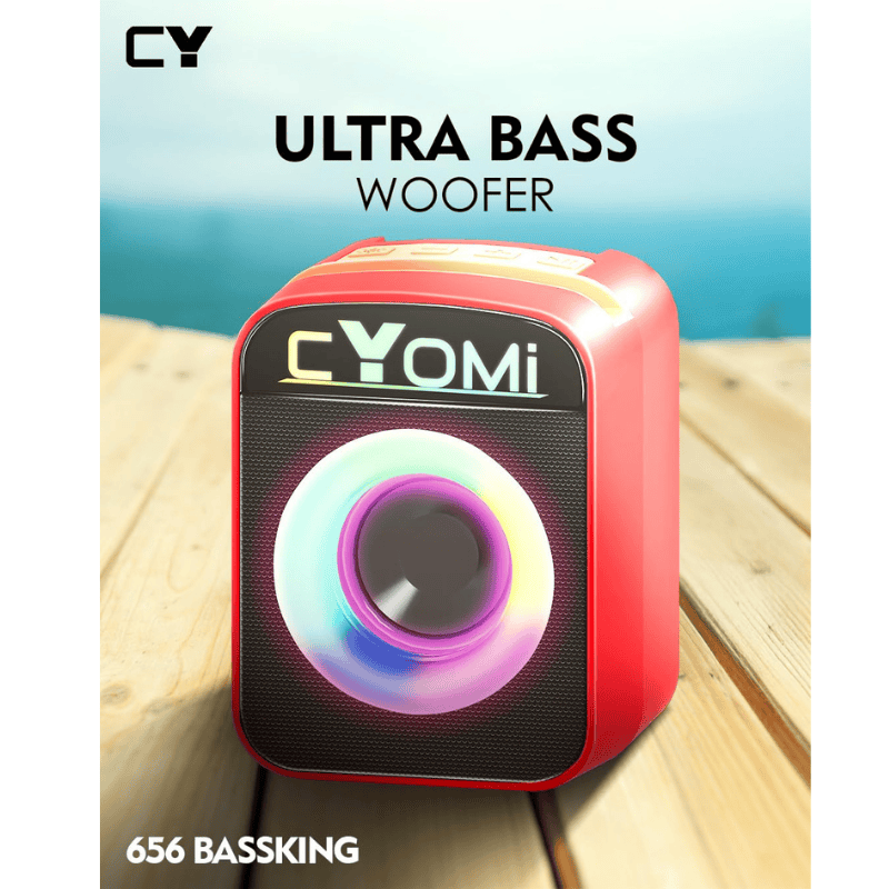 Cyomi 656 Bass King Gaming Cabinet – Built-in Bass Speaker, RGB Design, Black