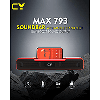 Cyomi 793 Soundbar Gaming Cabinet – Built-in Soundbar, RGB Design, Black