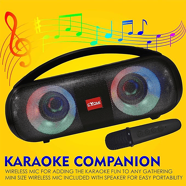 Cyomi CY660 Karaoke Wireless Speaker – Bluetooth Audio, Mic Support, Portable Design