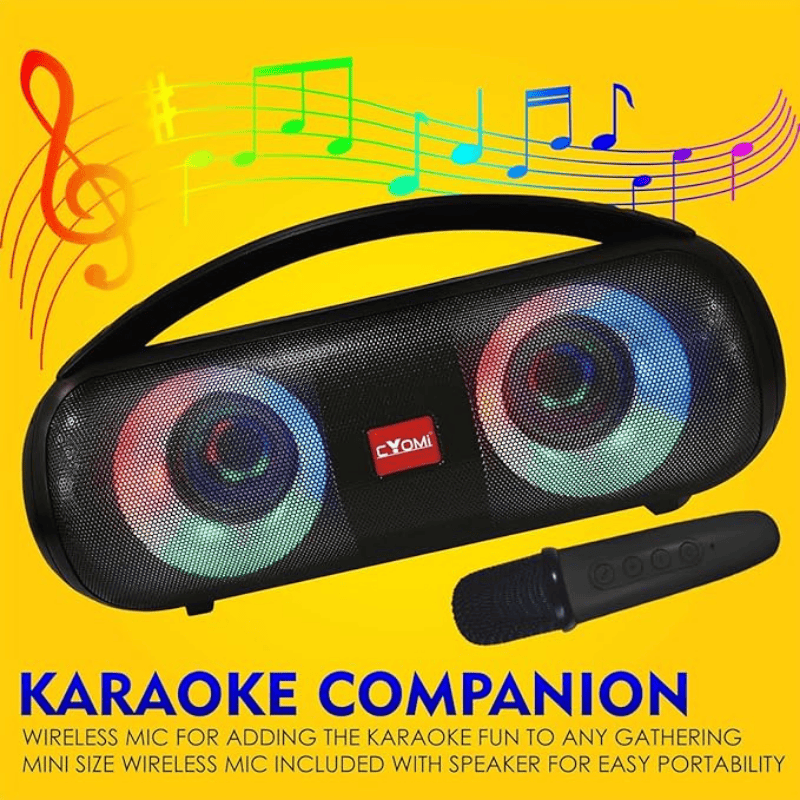 Cyomi CY660 Karaoke Wireless Speaker – Bluetooth Audio, Mic Support, Portable Design