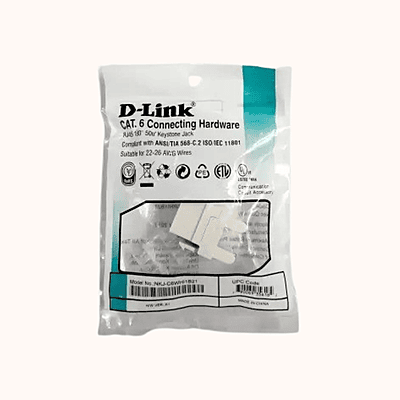 D Link Cat6 Lan Keyston I/O (KJ-C6WHI1B21)