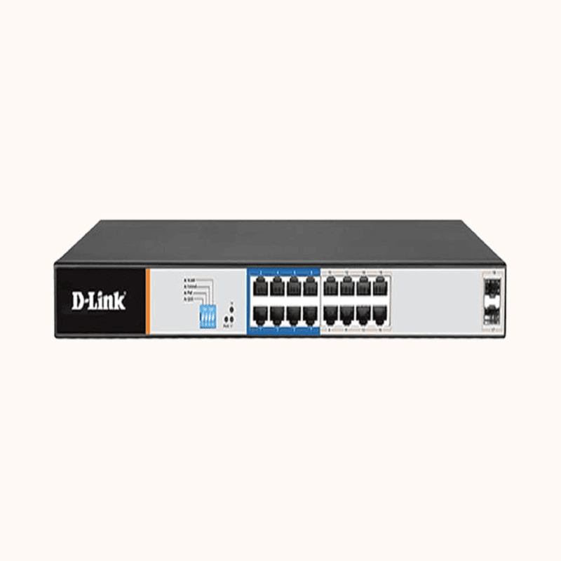 D-Link 16 Port Gigabit PoE Switch-16 PoE+ 2 SFP Ports 250m DGS-F1018P-E New - Buy Online India D-Link 16 Port Gigabit PoE Switch-16 PoE+ 2 SFP Ports 250m DGS-F1018P-E New - Buy Online India