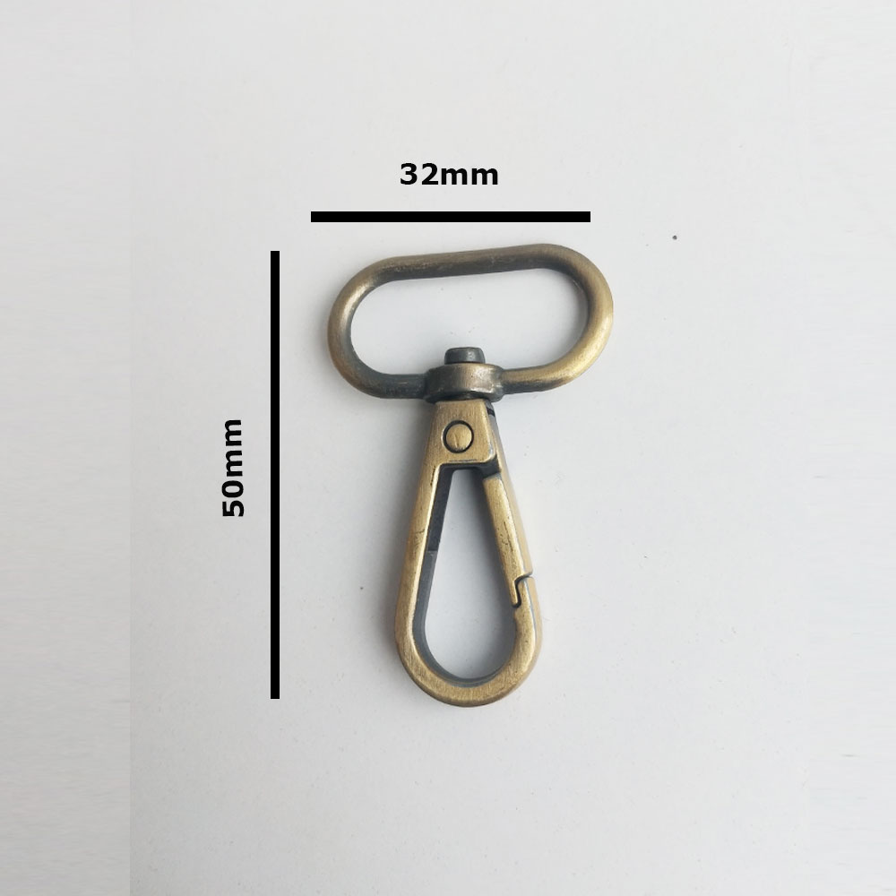 D Ring Clasp Oval Antique Bronze 32 mm D Ring Clasp Oval Antique Bronze 32 mm