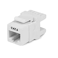 Cat 6 180 Degree Keystone Jack RJ45 Ethernet Wall Jack - 110 UTP