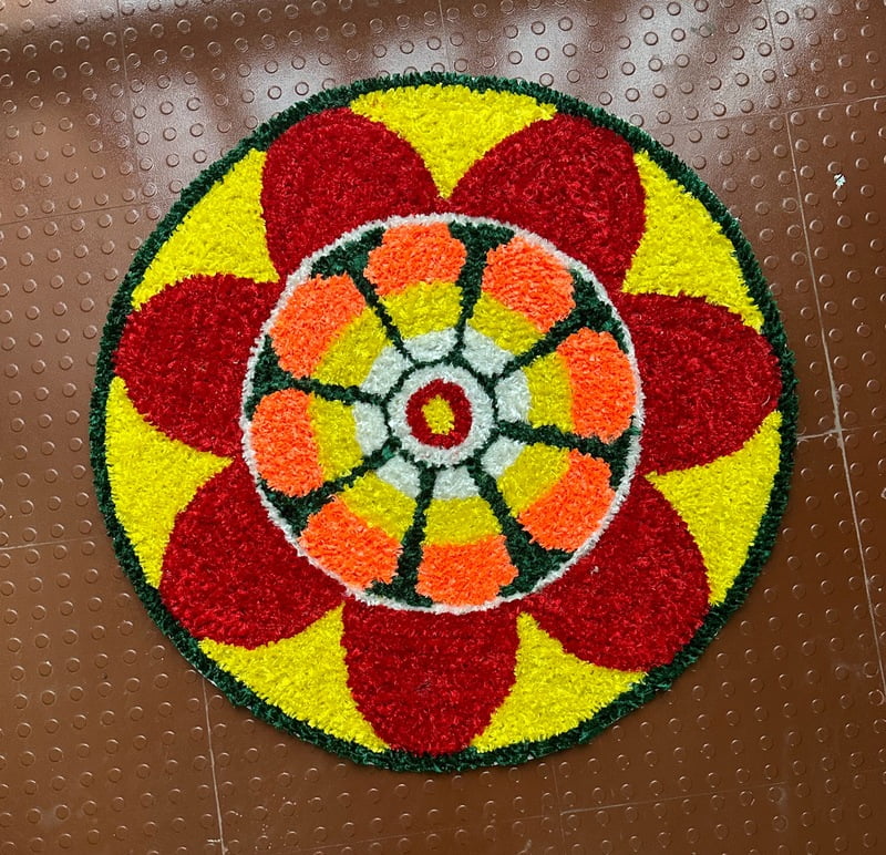 Rangoli Mat - 3RM008 - 3 feet Rangoli Mat - 3RM008 - 3 feet