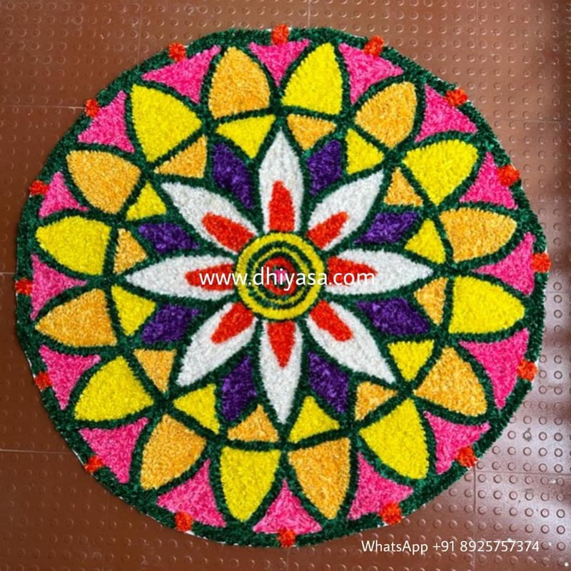 Rangoli Mat - 3D004- 3 feet