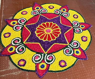 Rangoli Mat - 3D016 - 3 feet