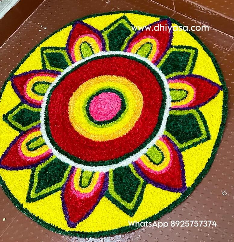 Rangoli Mat - 3RM002 - 3 feet Rangoli Mat - 3RM002 - 3 feet
