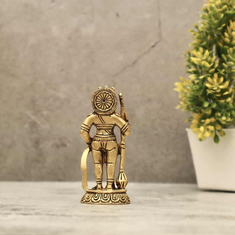 Brass Udupi Krishna - 4 inch Height | Traditional Brass Idol of Udupi Krishna for Spiritual Bliss