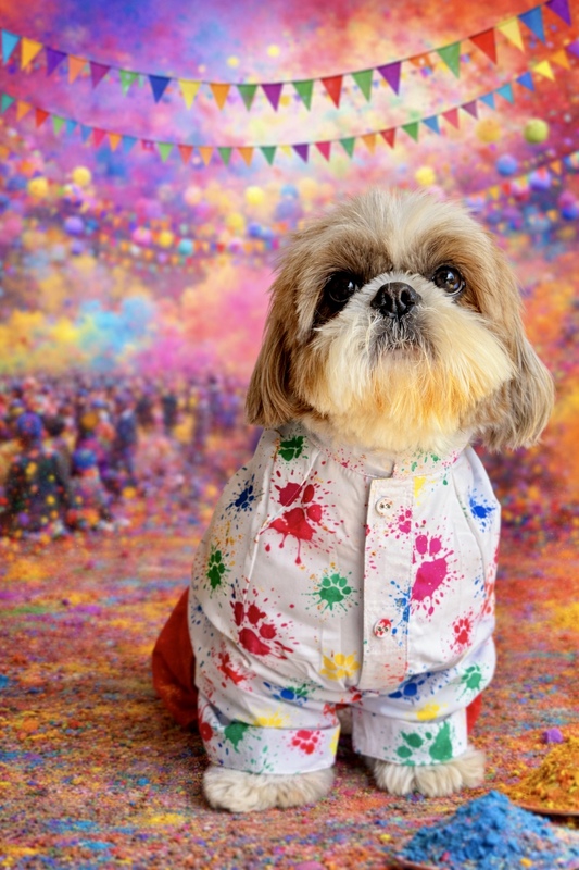 Holi Paw Print Kurta