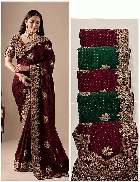 Silk Saree ThreadWork Jarkan-D1015 GM
