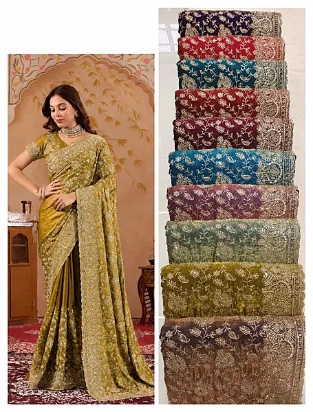 Silk Saree ThreadWork Jarkan-D1056