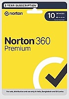 Norton 360 Premium|10 Users 1 Year|Total Security for PC, Mac, Android or iOS, PC Cloud Back Up