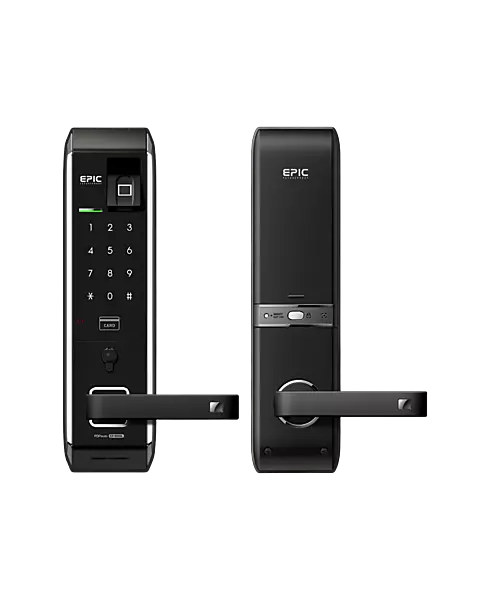 Epic EF-8000L(B) Mortise Digital Door Lock with Fingerprint, Pin Number, RFID Card & Mechnical Key