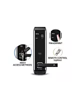 Epic EF-8000L(B) Mortise Digital Door Lock with Fingerprint, Pin Number, RFID Card & Mechnical Key