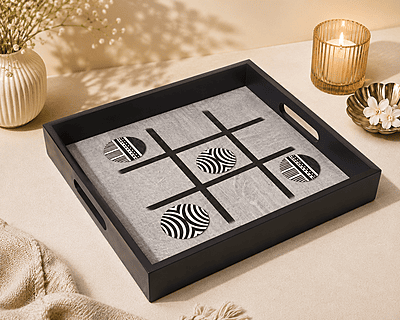 GEOMETRIC CIRCLE TRAY 10"X10"