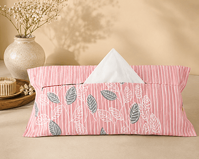 LEAF STRIPE FABRIC TISSUE COVER