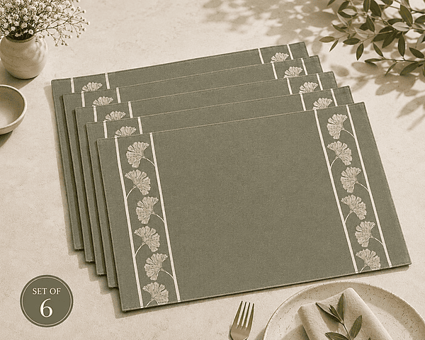 LEAF GREEN TABLE MATS