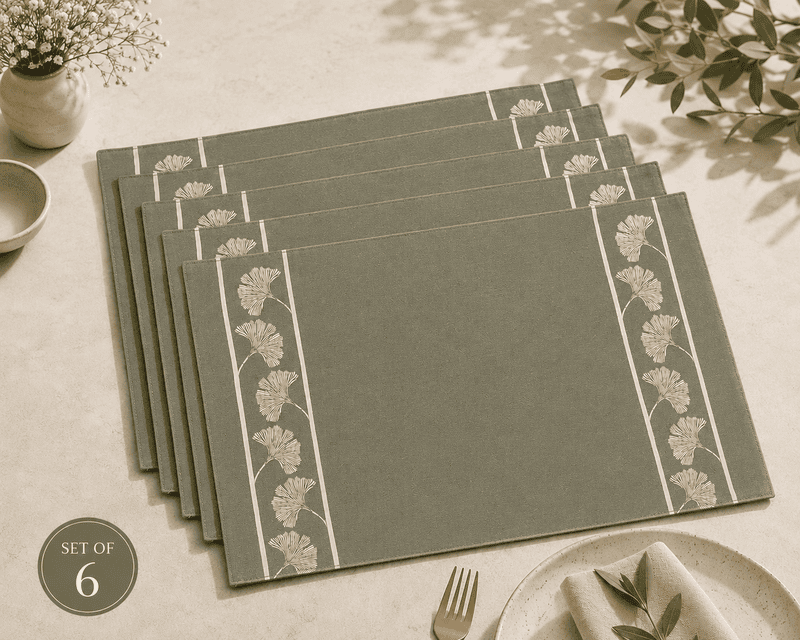 LEAF GREEN TABLE MATS