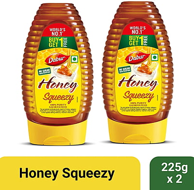 DABUR HONEY SQUEEZY ONE+ONE 225G