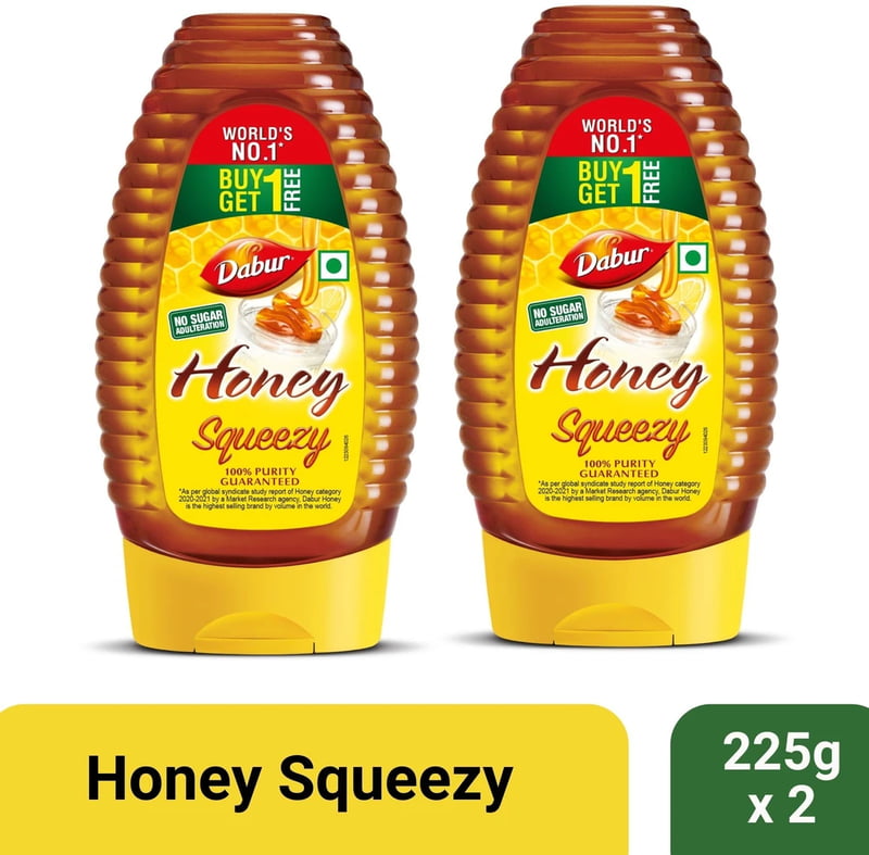 DABUR HONEY SQUEEZY ONE+ONE 225G