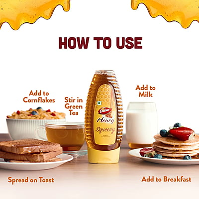 DABUR HONEY SQUEEZY ONE+ONE 225G