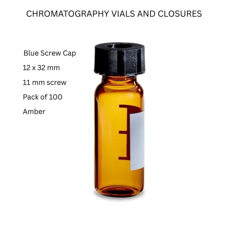 Chromatography Vials – 2ml Clear & Amber Glass, PTFE Septa, Screw Cap ...
