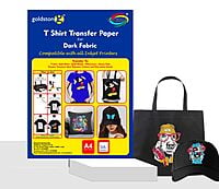 Tshirt Transfer Inkjet Photo Paper Dark Fabrics A4 x 5 Sheets (Make Custom T-Shirts at Home! As Simple as 1-2-3) (Dark) Tshirt Transfer Inkjet Photo Paper Dark Fabrics A4 x 5 Sheets (Make Custom T-Shirts at Home! As Simple as 1-2-3) (Dark)