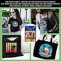 Tshirt Transfer Inkjet Photo Paper Dark Fabrics A4 x 10 Sheets (Make Custom T-Shirts at Home! As Simple as 1-2-3) (Dark) 2 PACKETS OF 5 SHEETS Tshirt Transfer Inkjet Photo Paper Dark Fabrics A4 x 10 Sheets (Make Custom T-Shirts at Home! As Simple as 1-2-3) (Dark) 2 PACKETS OF 5 SHEETS