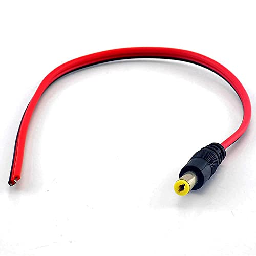 DC Jack Male Power Connector With Wire 5.5×2.1mm-10