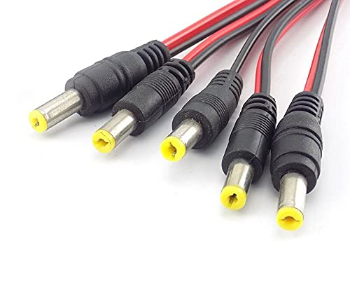 DC Jack Male Power Connector With Wire 5.5×2.1mm-10