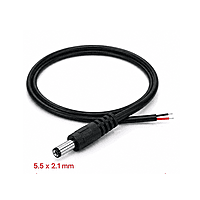 DC Power Cable Connector with (5.5X2.1)mm for CCTV Camera (Pack of 100)