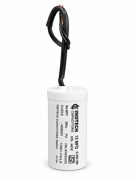 Indtech 15 MFD 440V Motor Capacitor