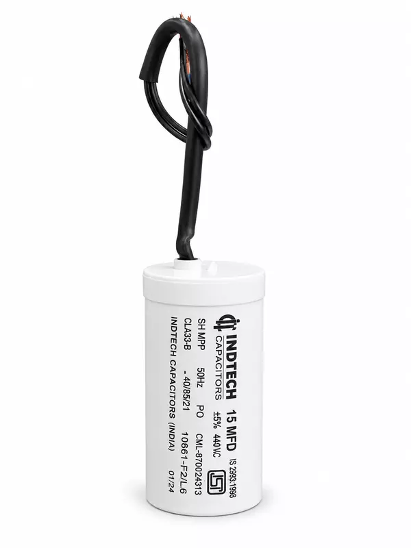 Indtech 15 MFD 440V Motor Capacitor