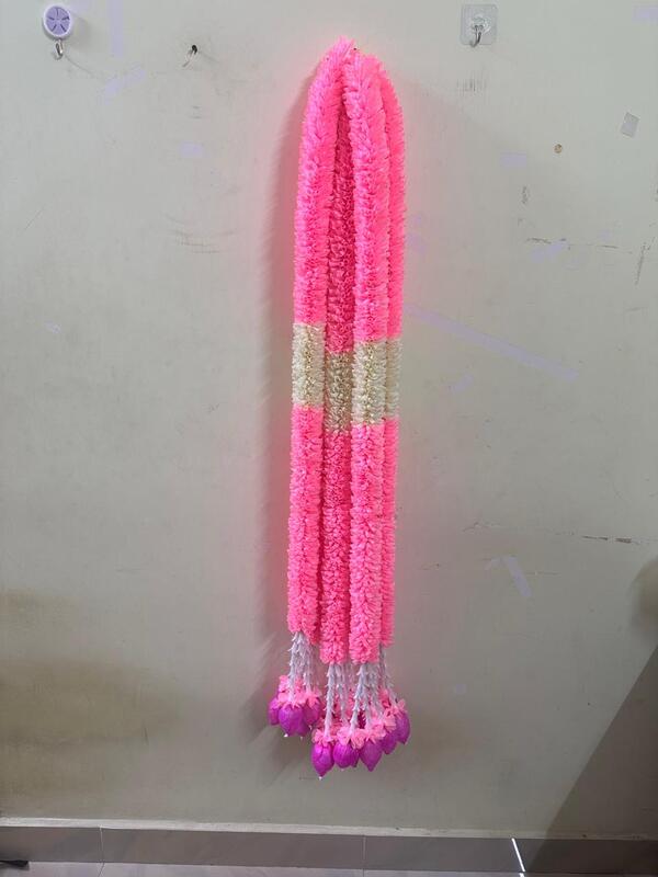 Fabric with lotus bud hanging