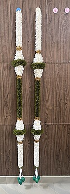 Cone garland with buds hanging