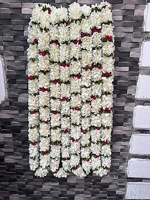 Fabric with rose garland