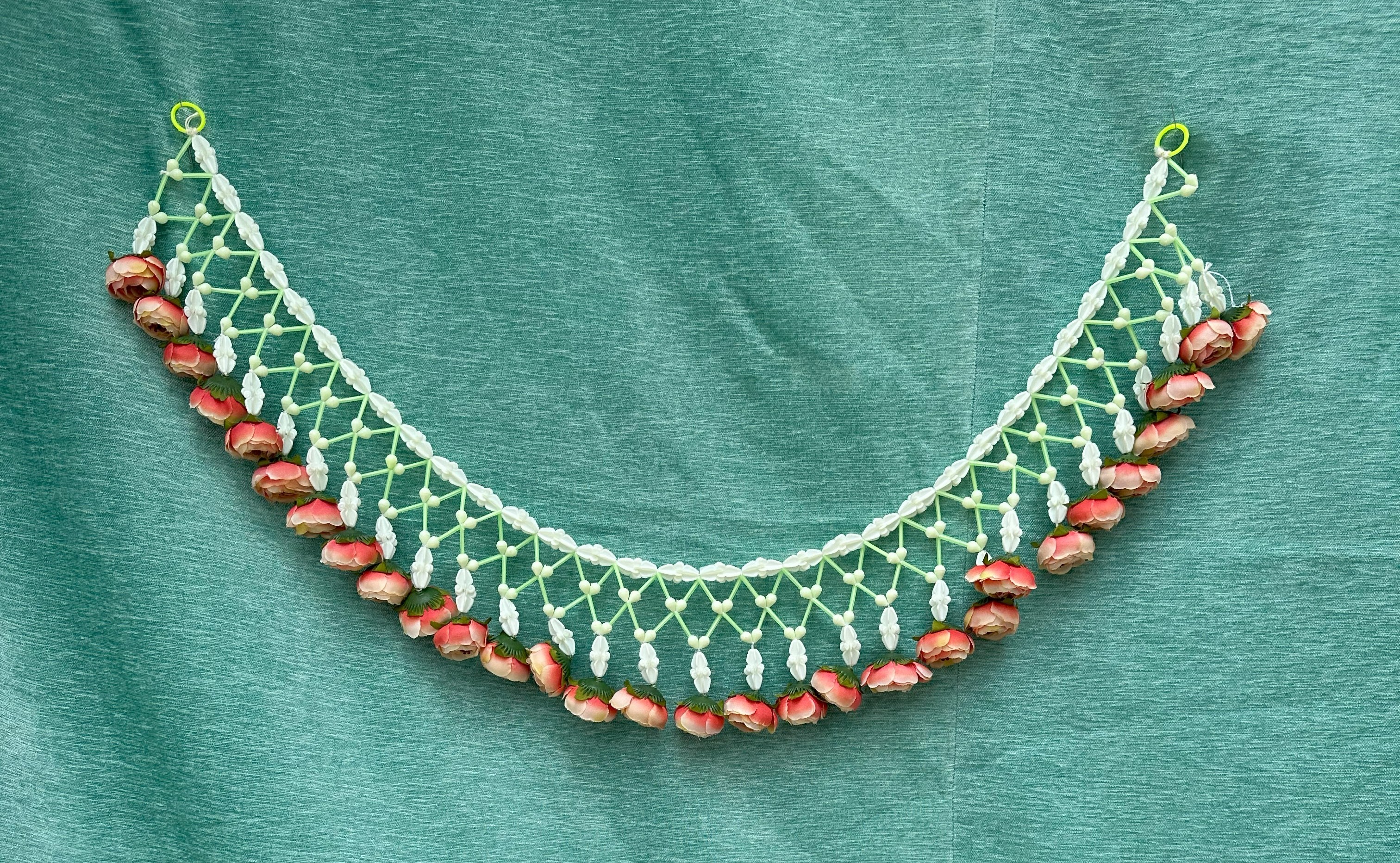 Plastic flower net door toran