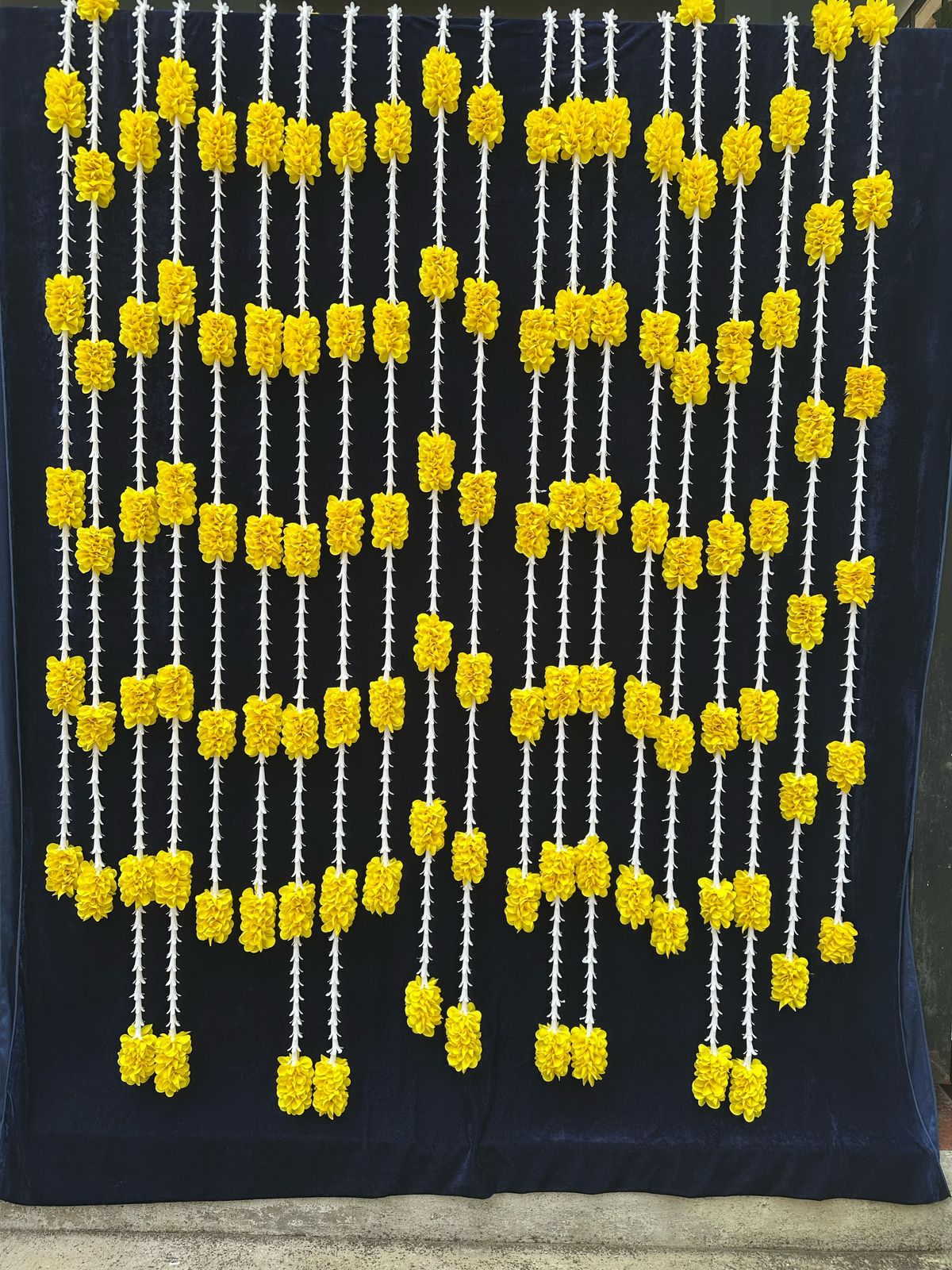 Cloth with plastic lilly hanging