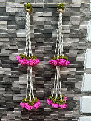 Open lotus flower bunches