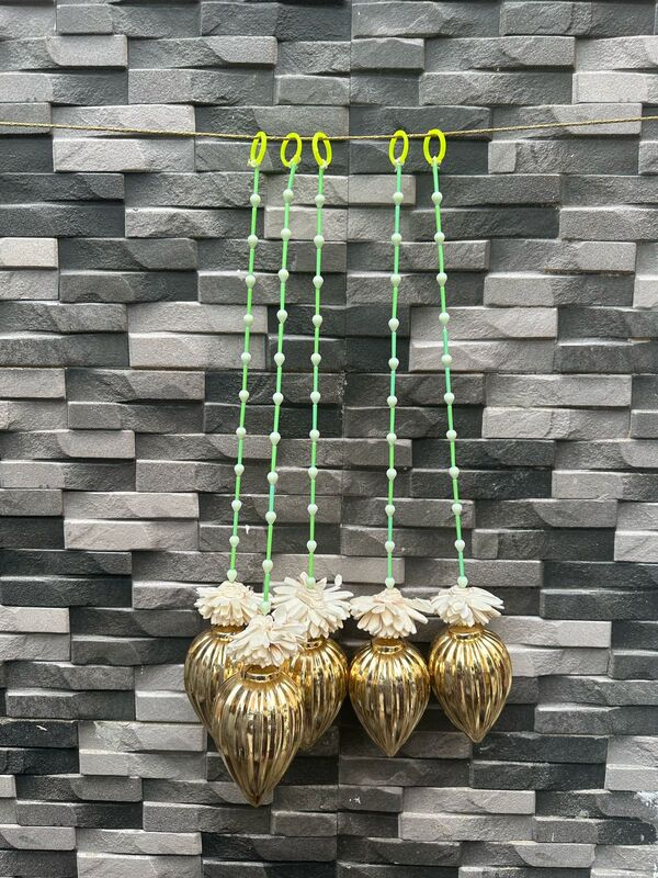 Gold Lotus with plastic bud string