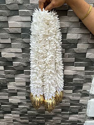 Gold Lotus with Cloth garland