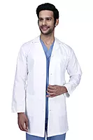 Premium Men's Long Doctor Apron Coat / Lab Coat – Full Sleeves
