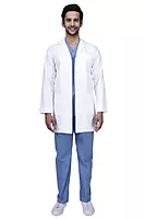 Premium Men's Long Doctor Apron Coat / Lab Coat – Full Sleeves