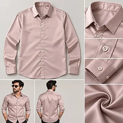 MM Men’s Dusty Pink Solid Formal Shirt