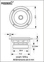 DE650K-01 Kevlar cone Woofer 6.5" 8Ohms 120 Watts (2 Pcs)
