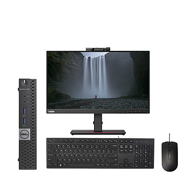 Refurb Dell OptiPlex 7040 Tiny Full set | I5 | 6TH GEN | 8 GB RAM | 256 GB Nvme SSD|22” Monitor | Keyboard & Mouse | Black
