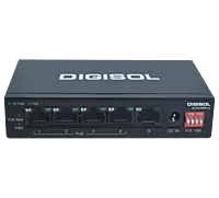 DG-FS1005PH-A (H/W Ver. A1) – Digisol 5 Port Fast Ethernet Unmanaged Switch with 4 PoE Ports & 1 Uplink Port