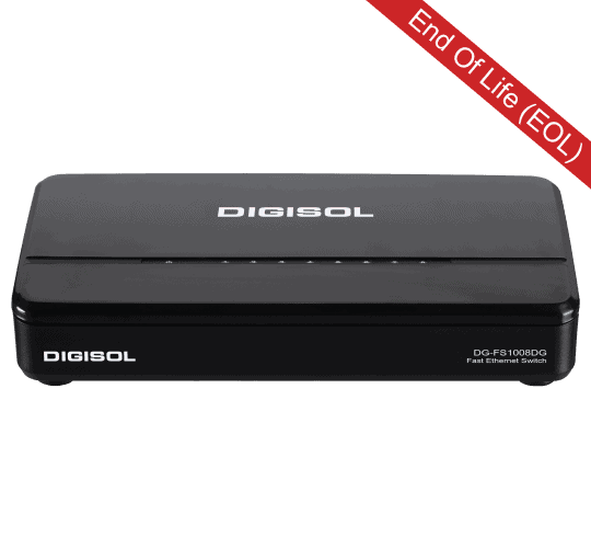 DG-FS1008DG (H/W Ver. C1) – Digisol 8 Port Fast Ethernet Unmanaged Desktop Switch
